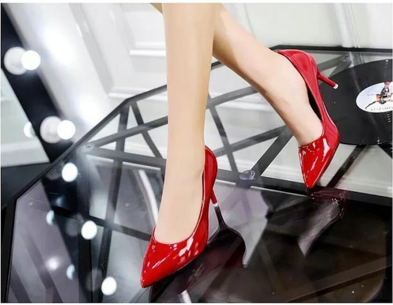 Women's Pumps Shoes High Heel Office Lady Pointed Toe Extreme High Heels Big Size 10 Slip-on White Womens Shoes Heels And Wedges (12)