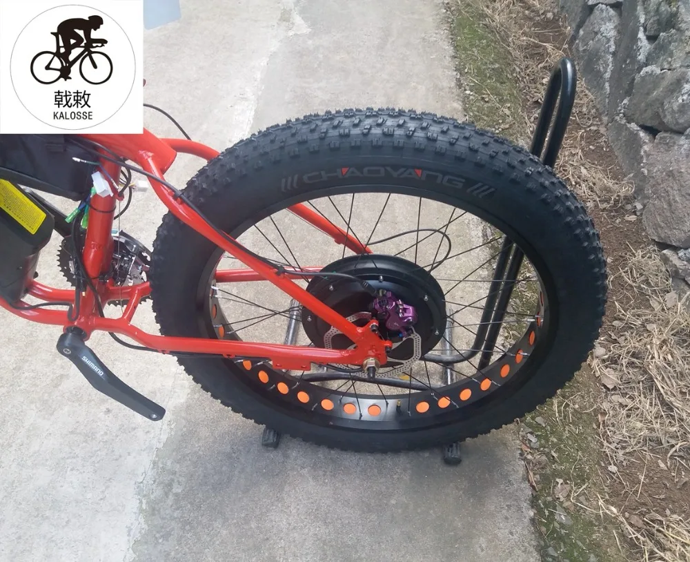 Discount Kalosse  48V 1000W Adults E bikes  Hydraulic brake   26*4.0 Beach bicycle  electric snow bike  electric  bike  27 speed 4