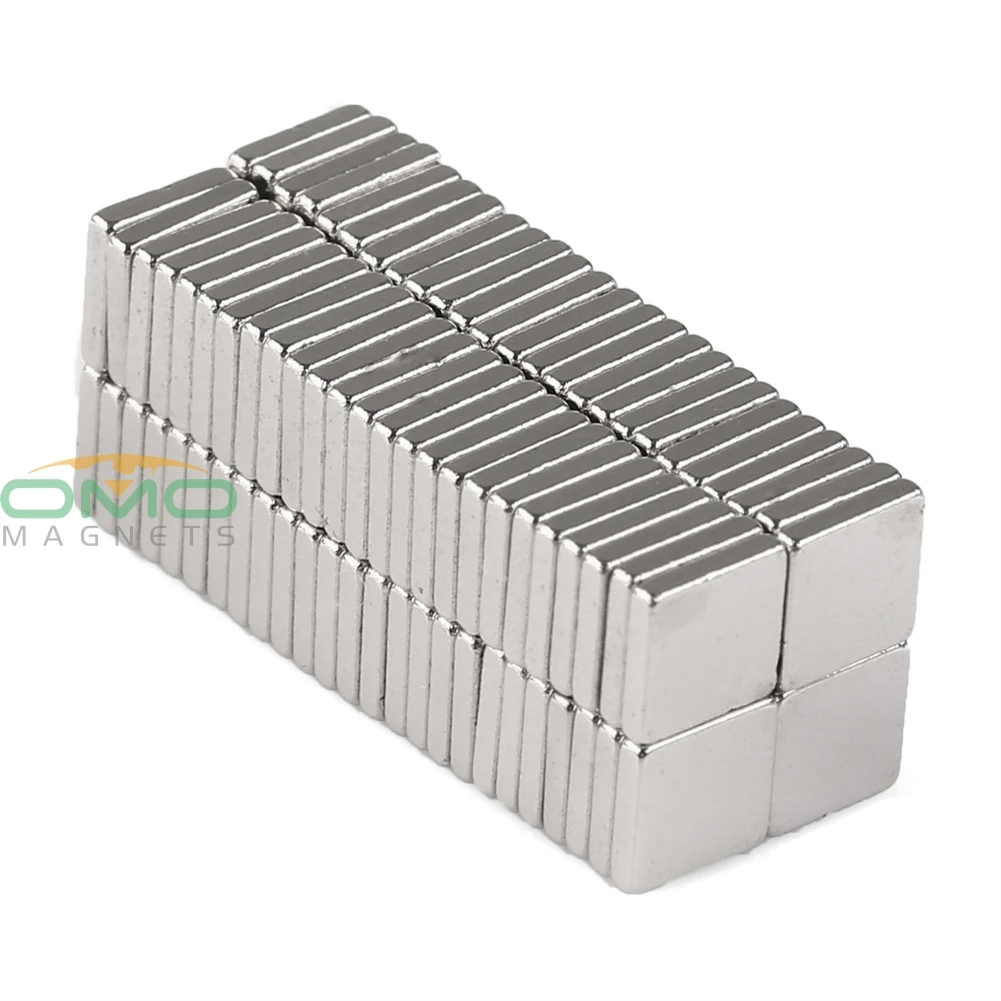 

100pcs OMO N35 100Pcs 5mm x 5mm x 1mm Block Neodymium Magnets Nickel(Ni-Cu-Ni) - 0.313kg pull