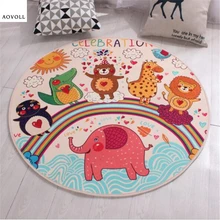 AOVOLL Carpets For Living Room Lovely Kid Climb Soft Round Bedroom Kid Room Rugs Home Carpet Floor Door Mat Decorate Area Rug