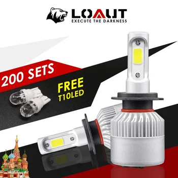 

400 Pieces Luces Led Para Auto H4 H7 LED Car Headlight No Error 8000LM 6500K Light 24V 12V Fog Lamp Bulb COB 1 Year Warranty