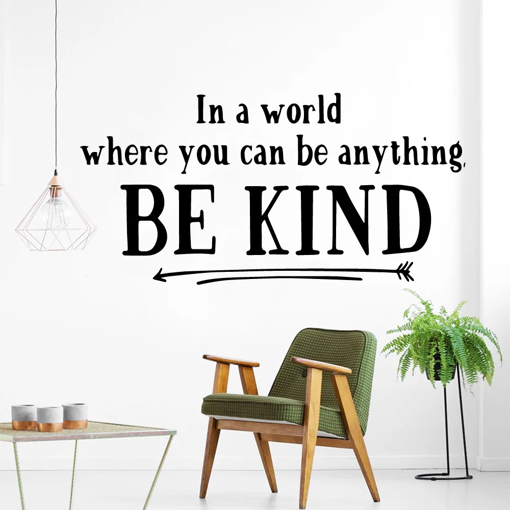 

DIY Art be kind Cartoon Wall Decals Pvc Mural Art Diy Poster Waterproof Wall Decals Art Decoration DIY Home Decor