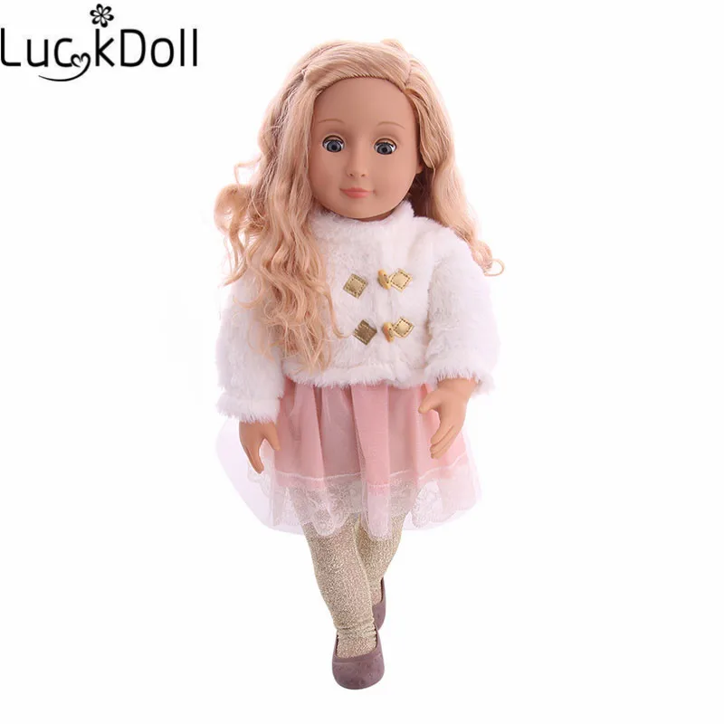 Luckdoll продает Новинка 18-дюймовые американских кукол и 5 комплектов кукольной одежды аксессуары Игрушки для Рождества