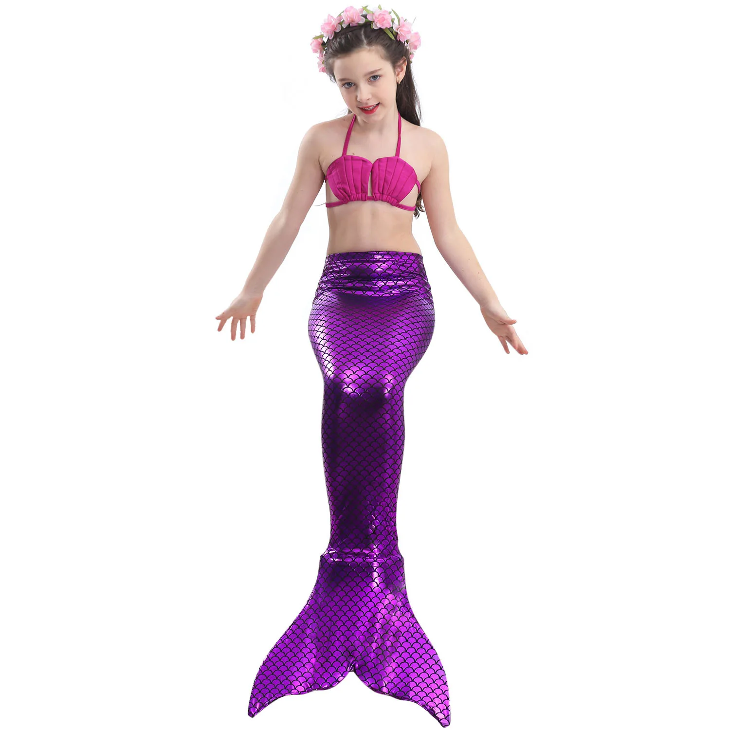 Детский купальник из трех предметов, купальные костюмы русалки, детский пикантный купальник-бикини, купальный костюм