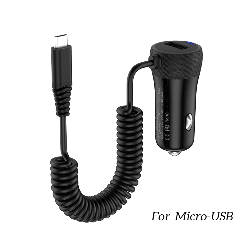 Hoco Магнитный Зарядный Кабель 3 в 1 для Lightning Type-C Micro-USB к USB Зарядка Зарядное Устройство для Apple IPhone IPad Xiaomi Samsung LG Шнур Зарядки с Магнитом для Айфона Самсунга Сяоми Пружина Провод ЮСБ в Авто - Тип штекера: For Micro