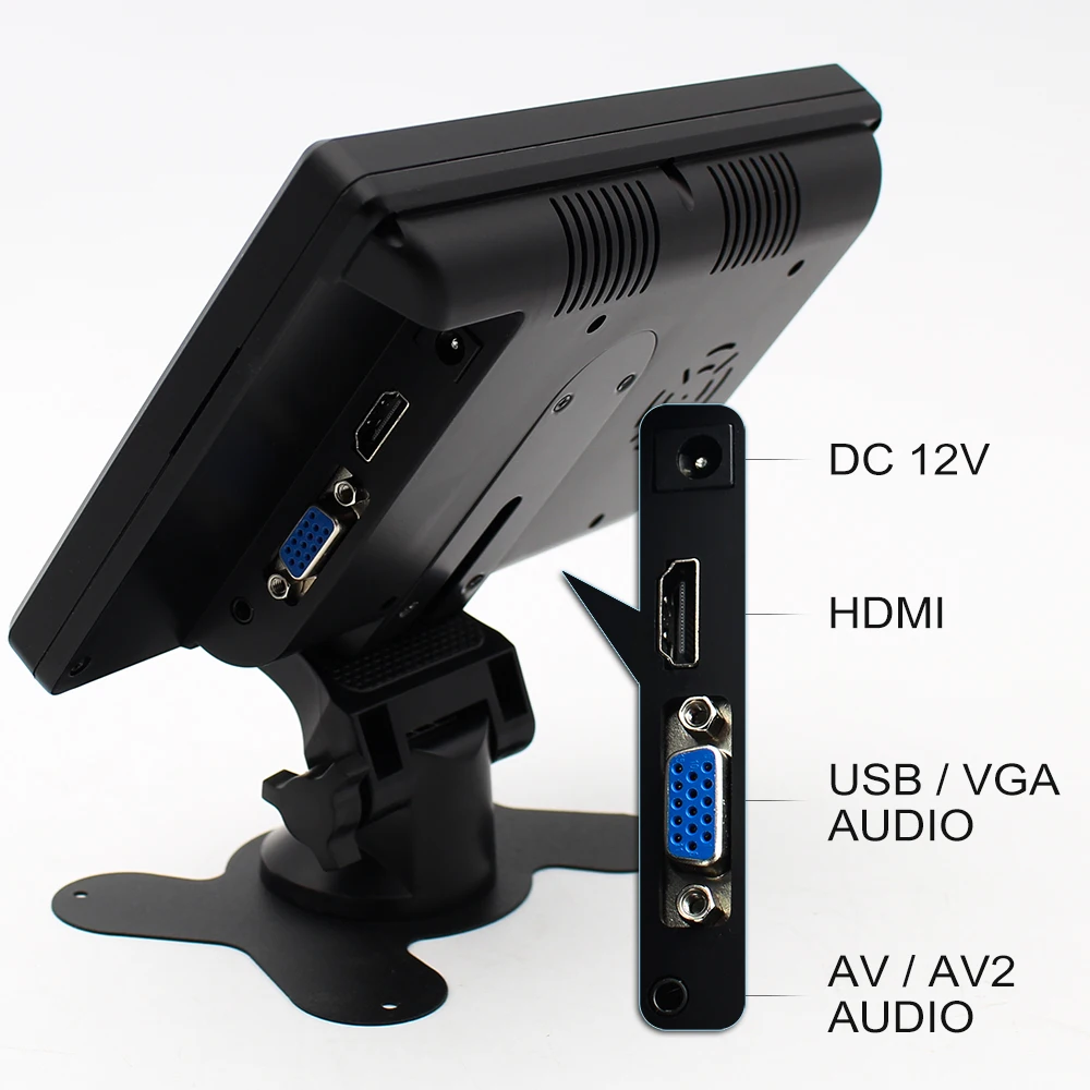 HD 800*480 цифровой Экран 7 дюймов tft ЖК-дисплей парковка Мониторы авто подголовник Мониторы с 2 видео вход заднего вида Камера Дисплей