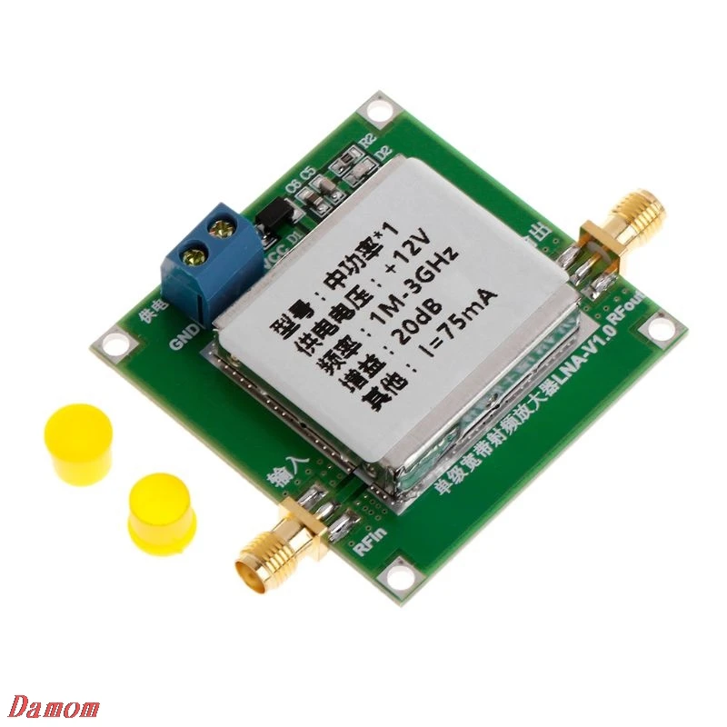 1 3000 МГц 2 4 ГГц 20 дБ LNA RF широкополосный малошумный усилитель UHF модуль HF