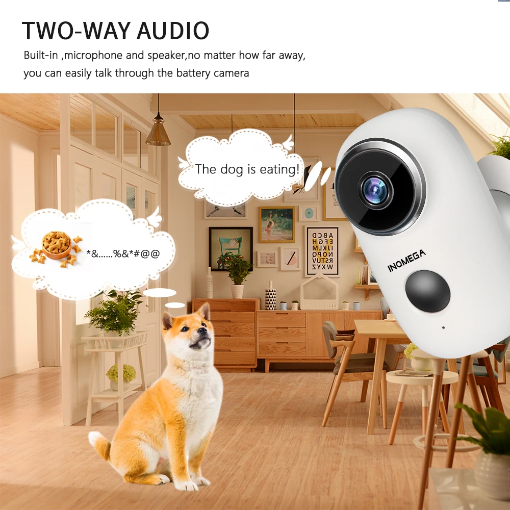 INQMEGA 1080 P 100% без проводов перезаряжаемая батарея IP Wi Fi камера пир Сигнализация