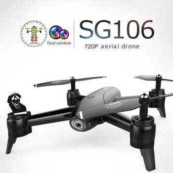

SG106 RC Drone with 720P HD Camera FPV WiFi Real Time Aerial Video RC Quadcopter Aircraft Helicopter Drone 2 Batteries