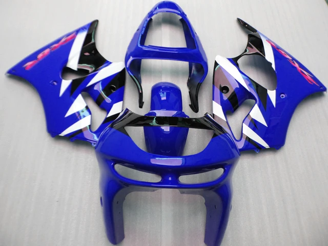 ZX6R personalizado kits de carenagem integral para KAWASAKI Ninja 1998 1999 motocicleta carenagens set ZX 6R ZX636 98 99 azul corpo peças de reparo 3