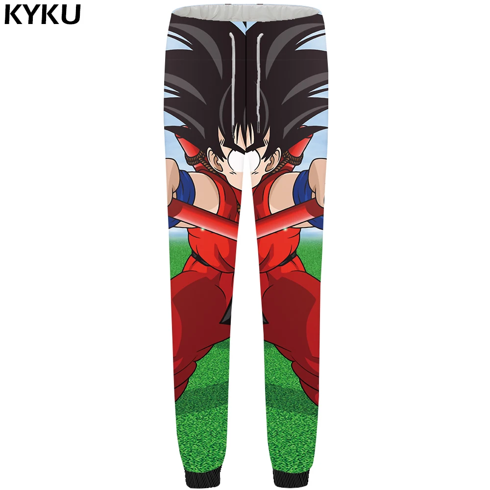 KYKU Brand Dragon Ball Pants Men Goku Grass Baggy Trousers Straight