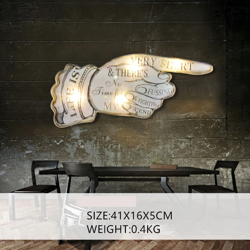 Винтажный металлический неоновый знак жизни очень короткий светодиодный