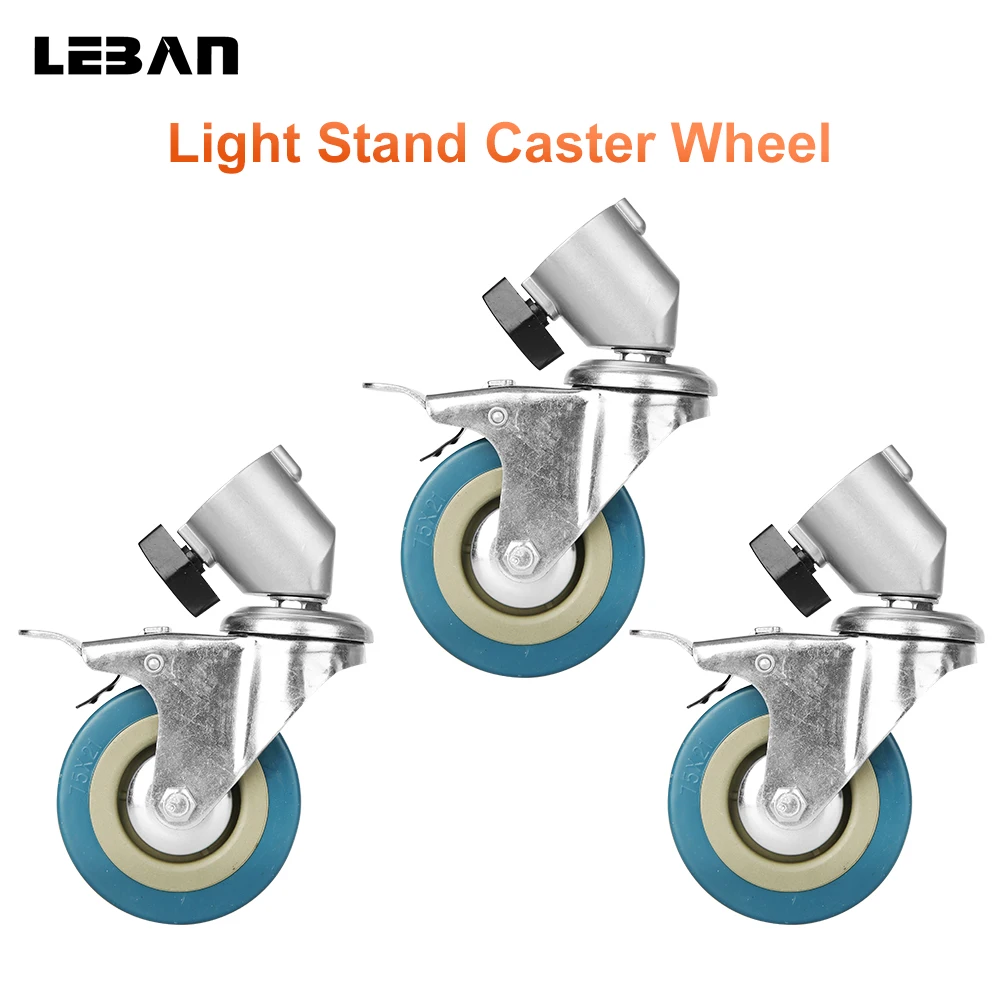 3PCS 22mm Photo Studio Heavy Duty Universal Caster Wheel For Light