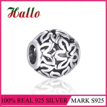 Ювелирные изделия Anqique ажурное украшение в форме листка Европейские Бусины-Пригонки амулеты Серебро 925 бисутерия DIY ювелирные изделия