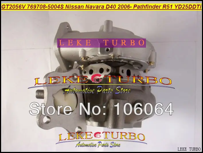 GT2056V 769708-5004 S 769708 14411-EC00C Turbo турбонагнетатель для Nissan Navara D40 2006-Следопыт R51 YD25 YD25DDTi 2.5L 171HP