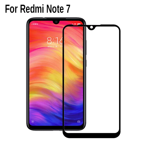 2 шт 3D стекло для Redmi Note 7 Защита экрана для Xiaomi Xiomi Redmi Note Note7 6,3 дюймов закаленное стекло полное покрытие пленка - Цвет: Black