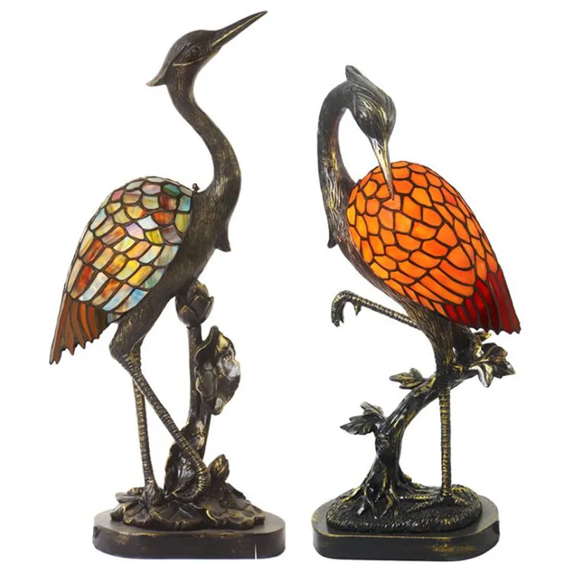 الراقية الفني رافعة الراتنج الزجاج خمر الصينية الجدول مصباح ل بهو غرفة نوم شريط شقة ديكور ليلة ضوء 1078