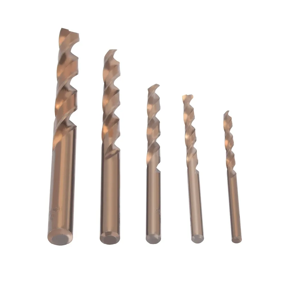 5pcs/set HSS-CO Twist Drill Bit High Speed Steel 5% Cobalt Drill Bits Set 4/5/6/8/10mm For Power Tool 5pcs/set HSS-CO Twist Drill Bit High Speed Steel 5% Cobalt Drill Bits Set 4/5/6/8/10mm For Power Tool