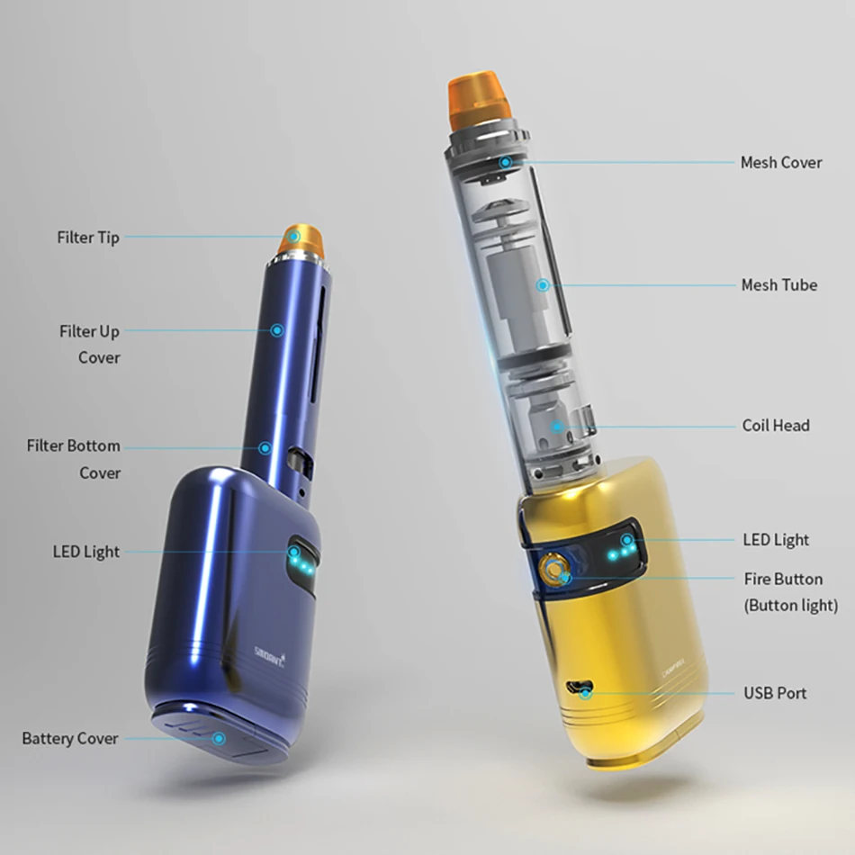 Оригинальная электронная сигарета smoant campbel 80 Вт к vape Комплект 18650 батарея mod 3 0 мл