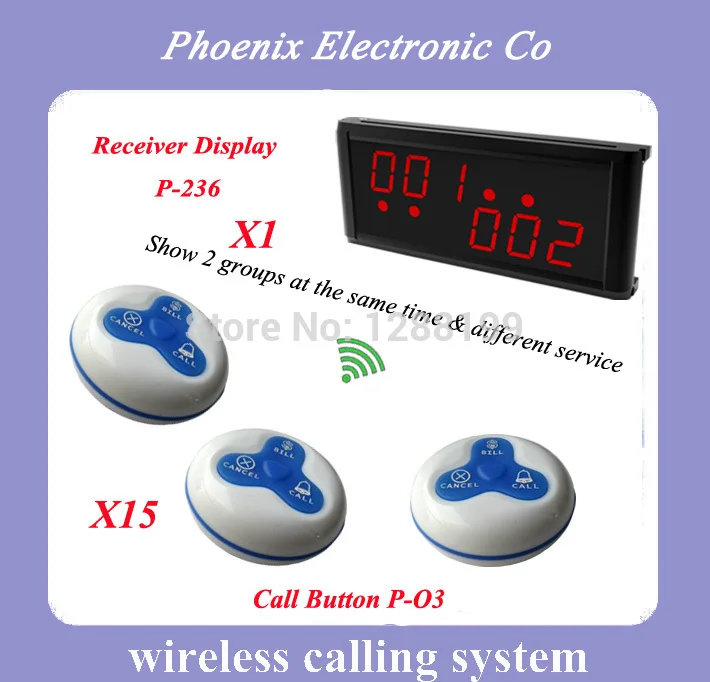 

Kerui Waiter Wireless Restaurant Paging System,Restaurant Wireless Pager System 1pcs Menu Display And 15 pcs 3-key Call Button