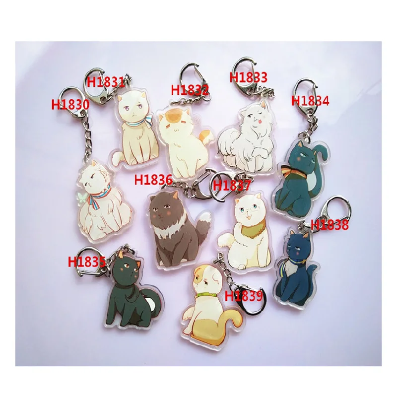 1 шт. супер милая осевая мощность Hetalia щенок кот версия прозрачные брелки