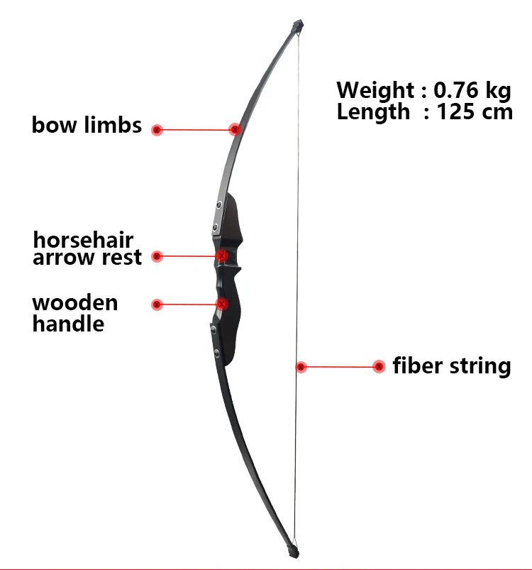 40 £ الرماية القوس قوية قوس Recurve القوس ل اليد اليمنى في الهواء الطلق الصيد الرماية التقليدية طويلة القوس مع الهدف