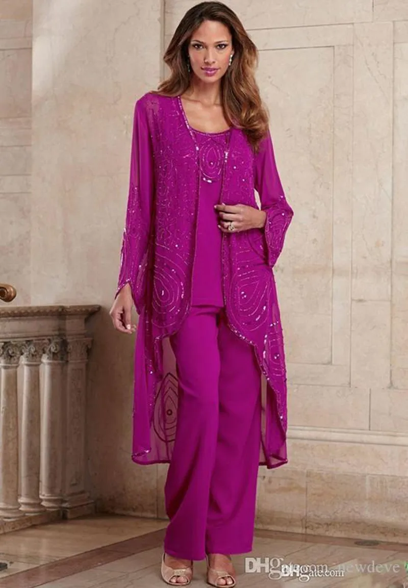 Plus Size Mother Of Bride Pant Suits 