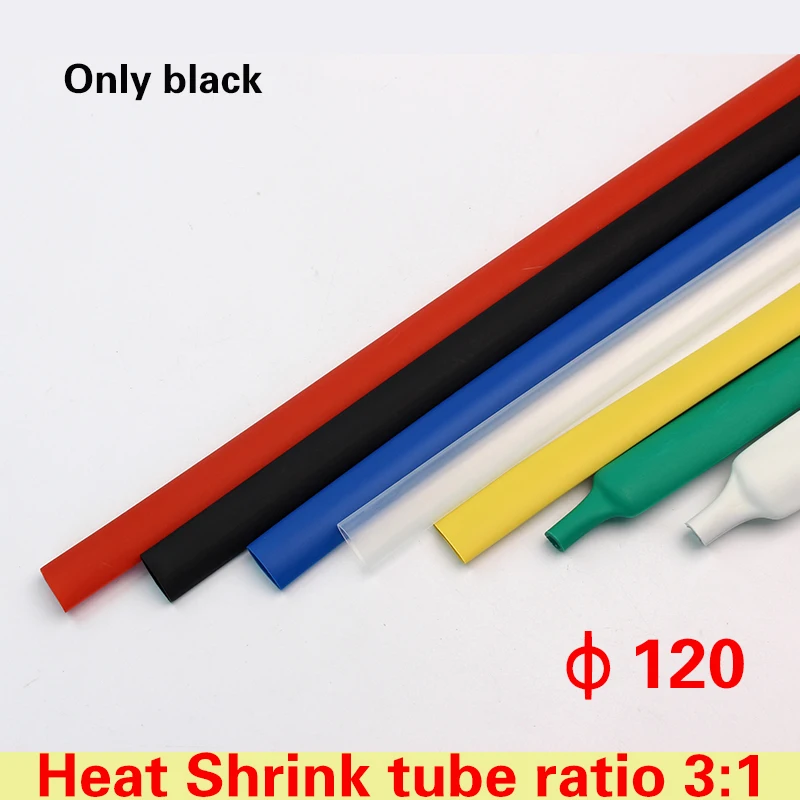 

1.22meter/lot 120mm Heat Shrink Tube with Glue Adhesive Lined 3:1 Shrinkage Dual Wall Shrink Tubing Wrap Wire Cable kit
