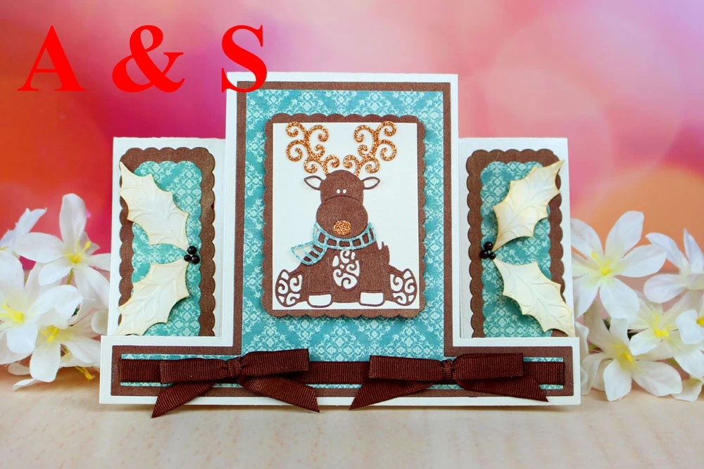  D07 METAL CUTTING DIES Christmas Deer Scrapbook card invitation paper craft party decor embossing s - 32827929003