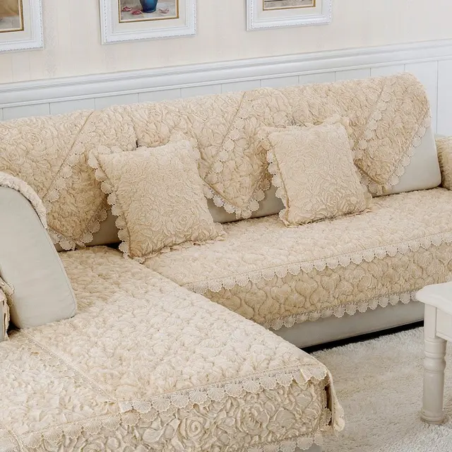 New Design Sofa Slipcover Mat Elegant European Style Rose