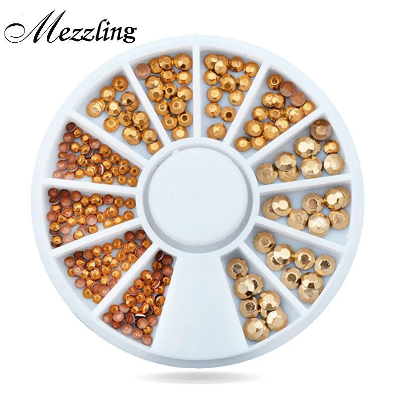 

New Gold 3d Nail Art Rhinestone Decoration Acrylic Glitter Charm Nail Accessories Tools