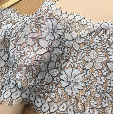 

2018 latest African Swiss lace fabric from white color hollow out lace material