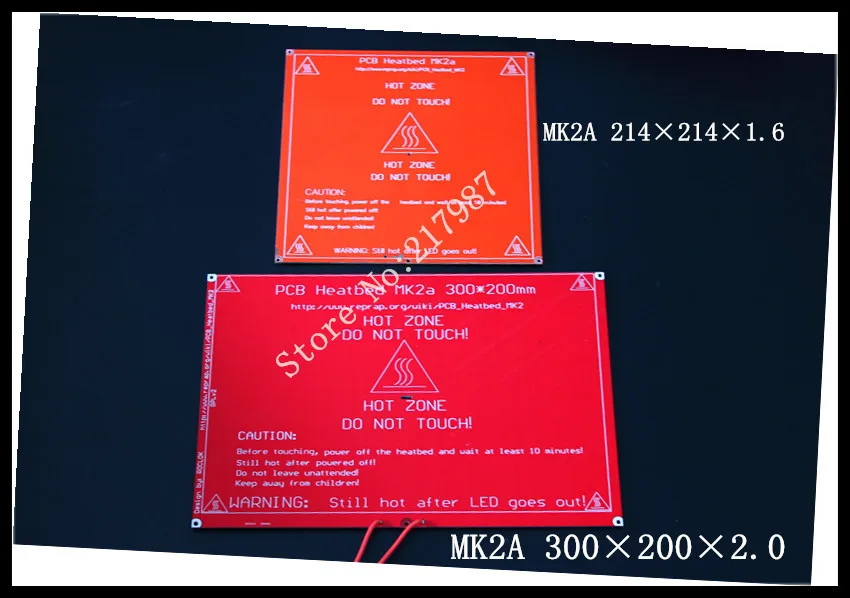 Bigger New PCB Heatbed MK2A with led Resistor and cable for 3D printer RepRap RAMPS 1