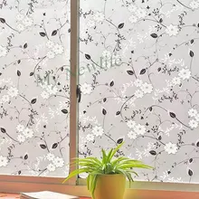 Китайская живопись чернилами оконная наклейка матовая витражная пленка водостойкая самоклеящаяся пленка для частной жизни балкон домашний Декор 90*500 см