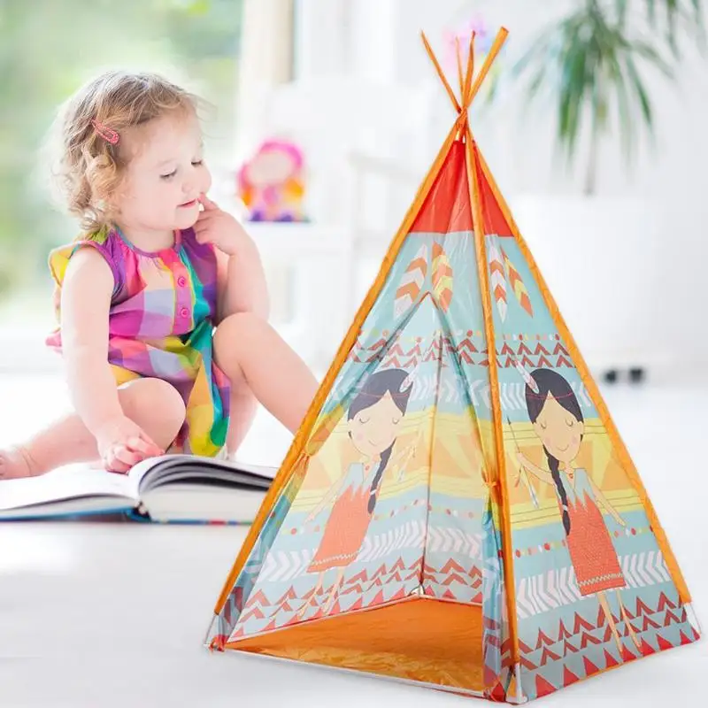 

Kids Teepee Game House Cartoon Tent Children Toy Playhouse Mat Boys Girl House Gift Outdoor Camping Picnic Hiking Tent