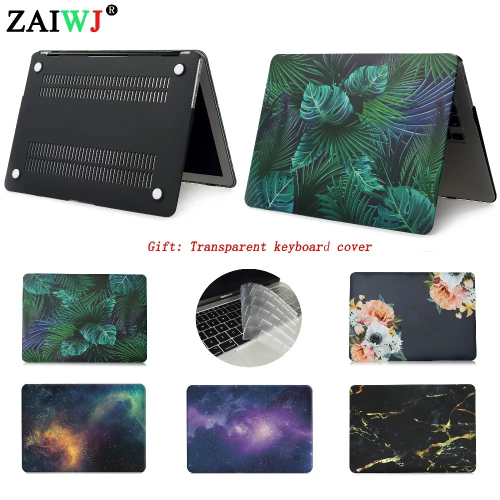 ZAIWJ чехол для ноутбука MacBook Air retina Pro 11 12 13 15 для Mac book new Pro 13 15 дюймов с сенсорной панелью+ крышка клавиатуры