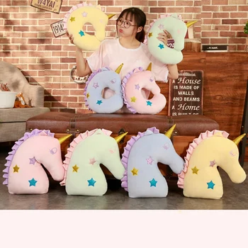 

Azoo Kawaii Unicorn Neck Pillow U Shaped Pillow Unicorn Plush Pillow Sofa Cushion Birthday Valentine Gifts Toys for Kids Girls