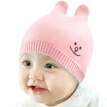 

Solid Baby Beanie Hat Cotton Crochet Infant Hat Soft Warm Autumn Beanie Baby Boys Girls Bear Hat Comfortable Baby Girls Clothing