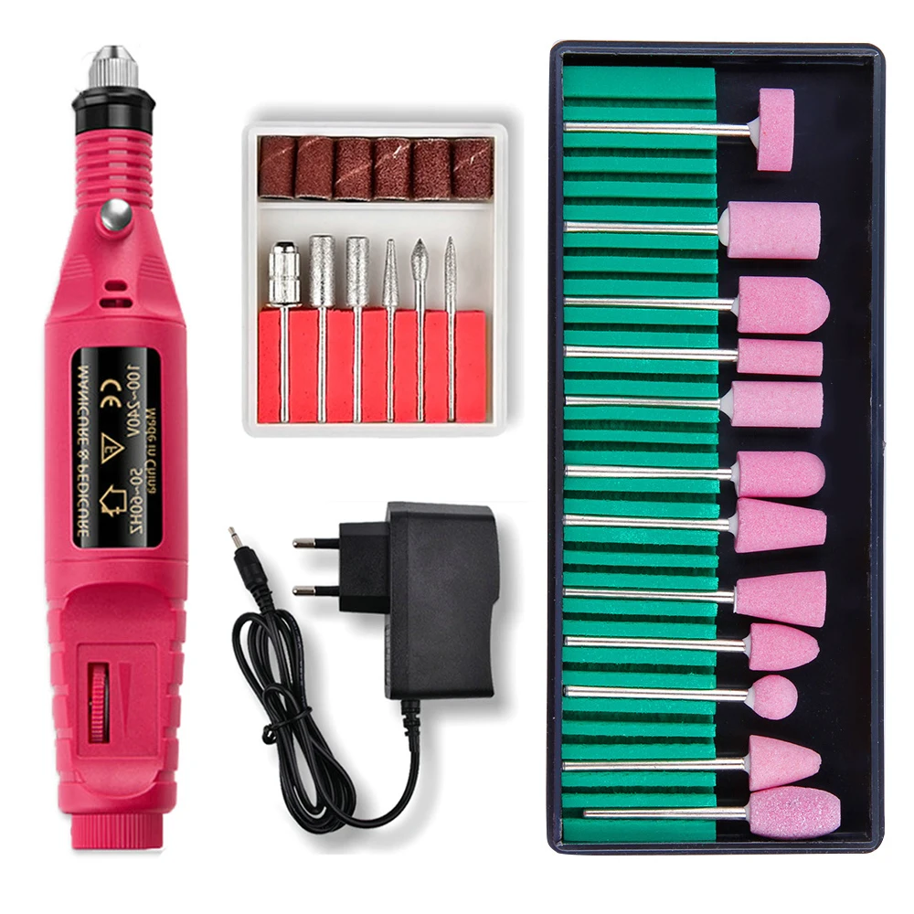 

Electric Manicure Machine Nail Drill Bits Set Mill Cutter Nail Art Sanding File Gel Polish Remover Ceramic Cutter for Pedicure
