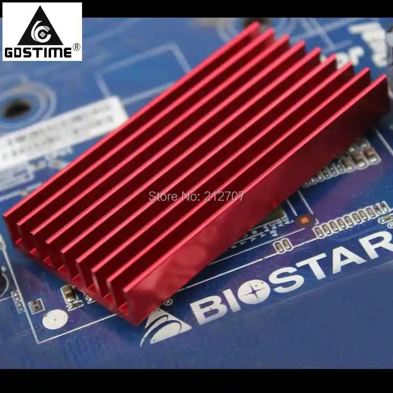 2 шт./лот Gdstime 60x30x8 мм BTC USB ASIC Охлаждающий радиатор красный Bitfury алюминиевый |