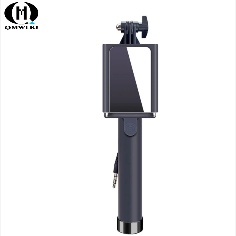

New rearview mirror self-timer with line telescopic selfie stick free shooting for Apple Samsung Huawei millet
