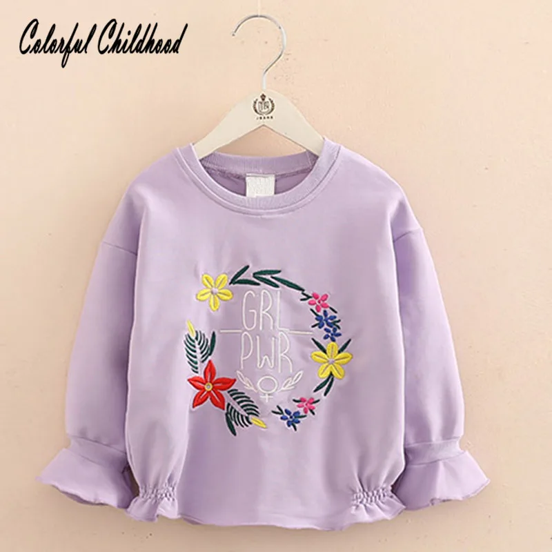 2 3 4 5 6 7 8 yrs old Baby Girl Embroidered Blouse Spring Autumn Korean