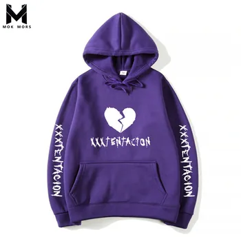 

Autumn And Winter Men's New Broken Heart Print Cotton Mens Hoodies Fashion Brand Casual Wild Hooded Long Sleeve Sweatshirts Men
