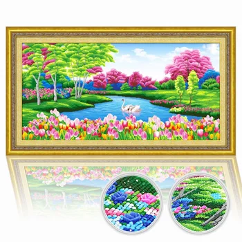 

Special Shaped Diamond Painting, 5D DIY Diamond Painting, Diamond Embroidery, Cross Stitch Kits, Partial Round Drill, Landscape