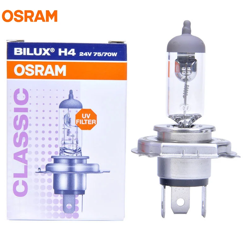 Оригинальные запчасти OSRAM H4 24V 75/70W 64196 P43t для фар грузовиков используется