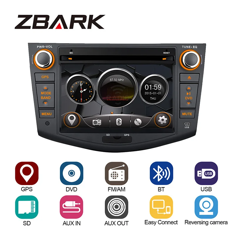 Excellent 7" HD Touch Screen 2 din Car stereo Radio DVD Player SWC USB SD GPS For Toyota RAV4 2006 2007 2008 2009 2010 2011 2012 1