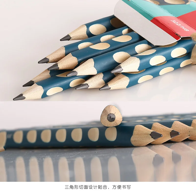 Эргономичный графитовый карандаш STABILO easygraphh, 12 шт., для левшей или правшей, для детей, которые учатся писать, HB School