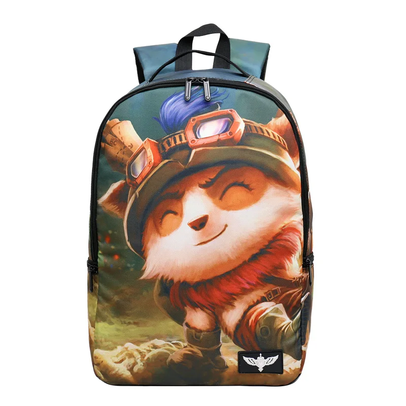 

JOFEANAY Brand Men's and Women's League of Legends Backpack LOL Backpack Monkey Timo Backpack Sports Casual Backpack Student Bag