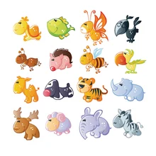 

Cute Mini Animals Patches Iron-on Thermal Transfer Stickers for Clothes Heat Transfers DIY Appliques for Baby T-shirt Sweater