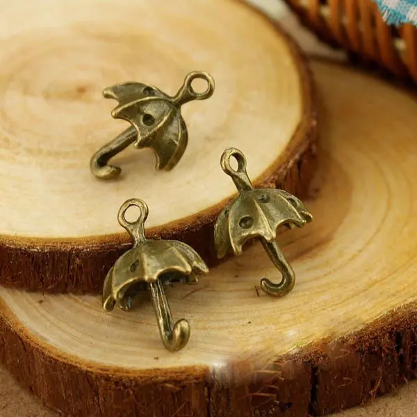 

Free shipping!!!bronze Tone umbrella Charm Pendants 20x11mm fit necklace